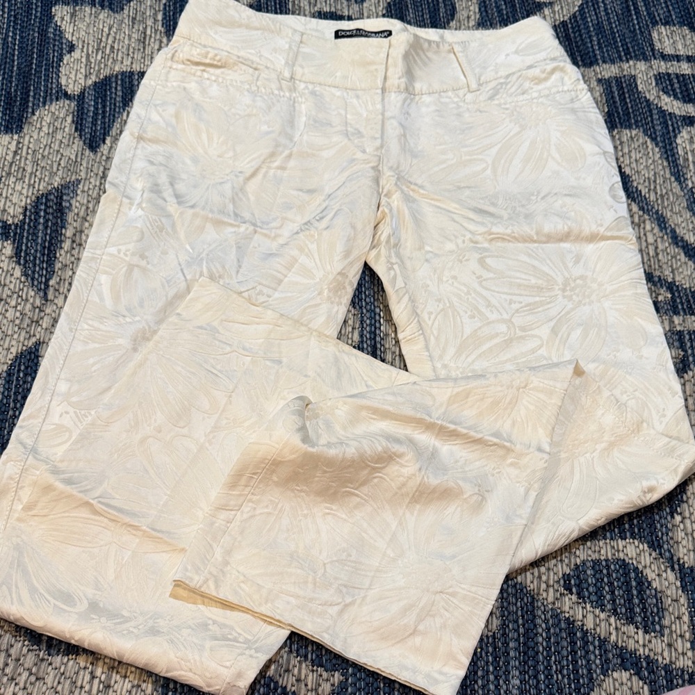 Dolce & Gabbana Ivory Patterned Fabric